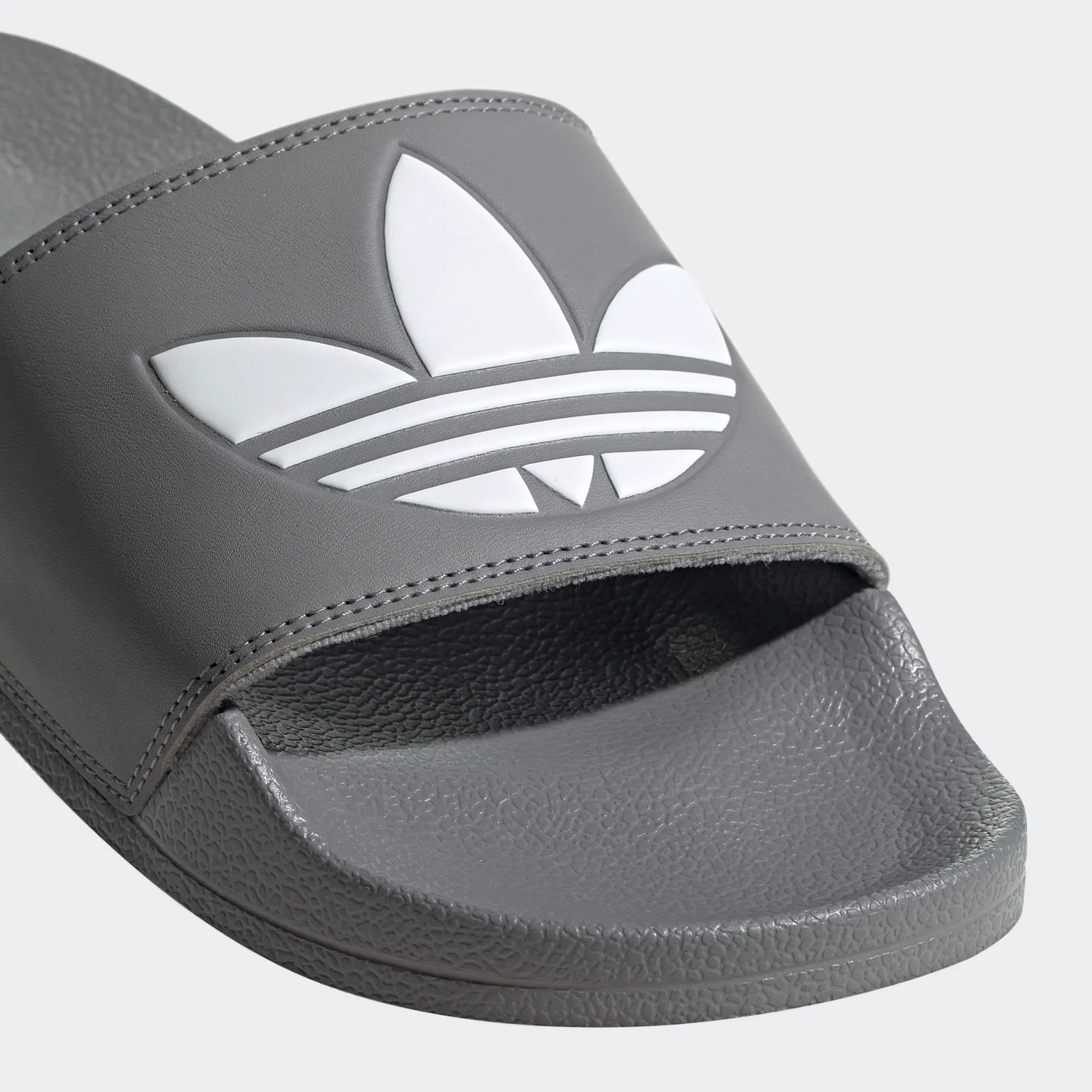 Adidas Men's Adilette Lite Slides - Grey Three / Cloud White