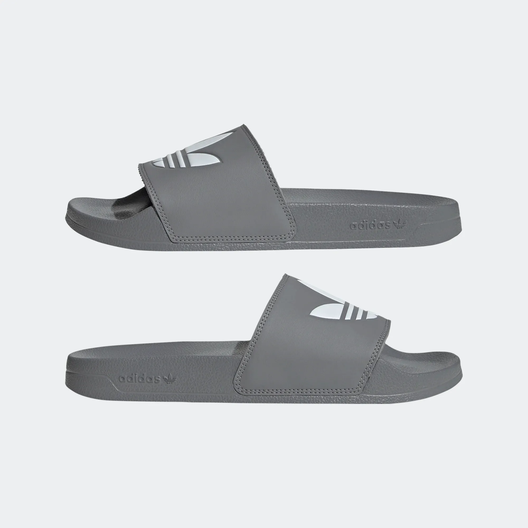 Adidas Men's Adilette Lite Slides - Grey Three / Cloud White