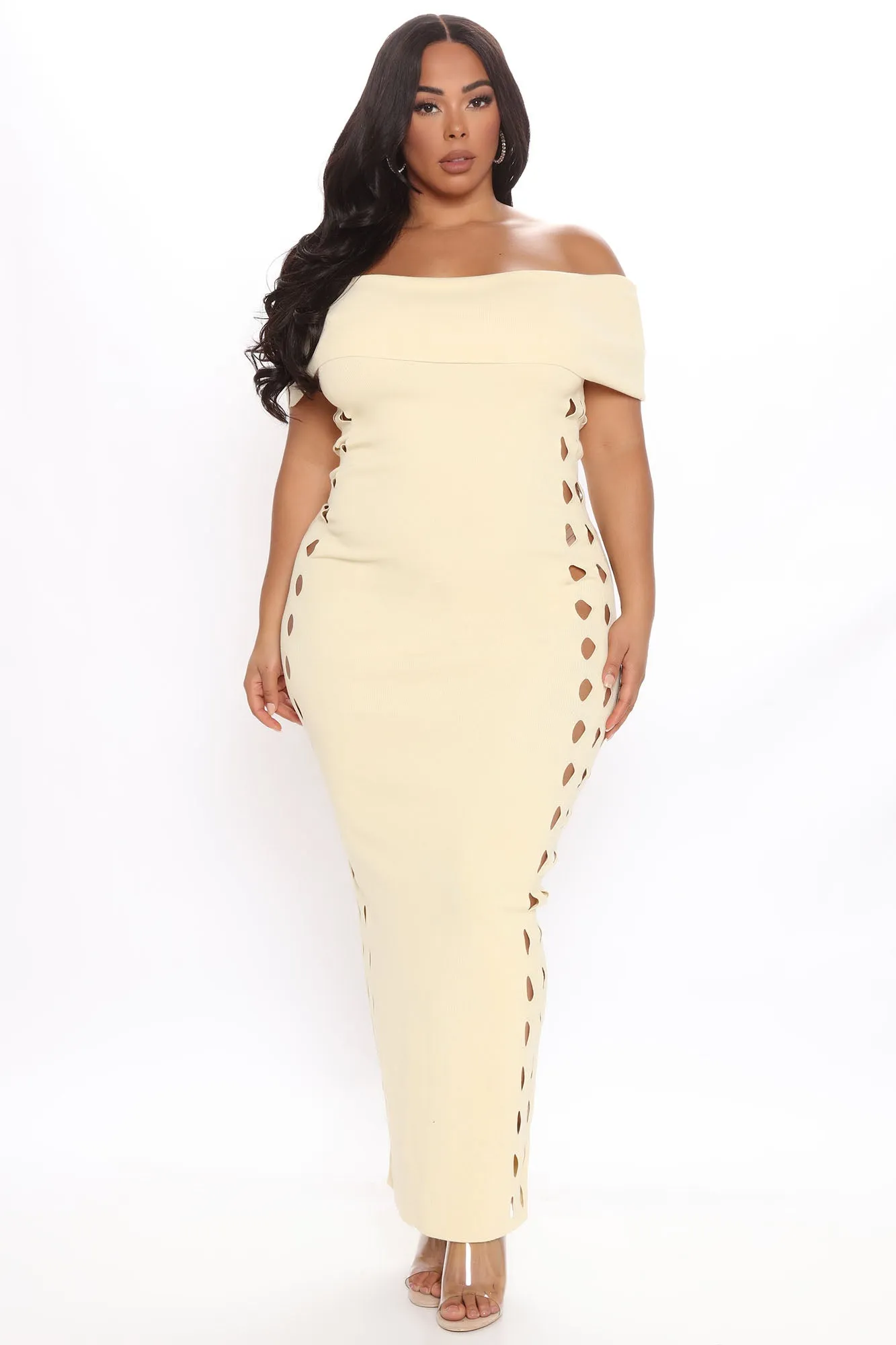 All Night Sweater Maxi Dress - Cream