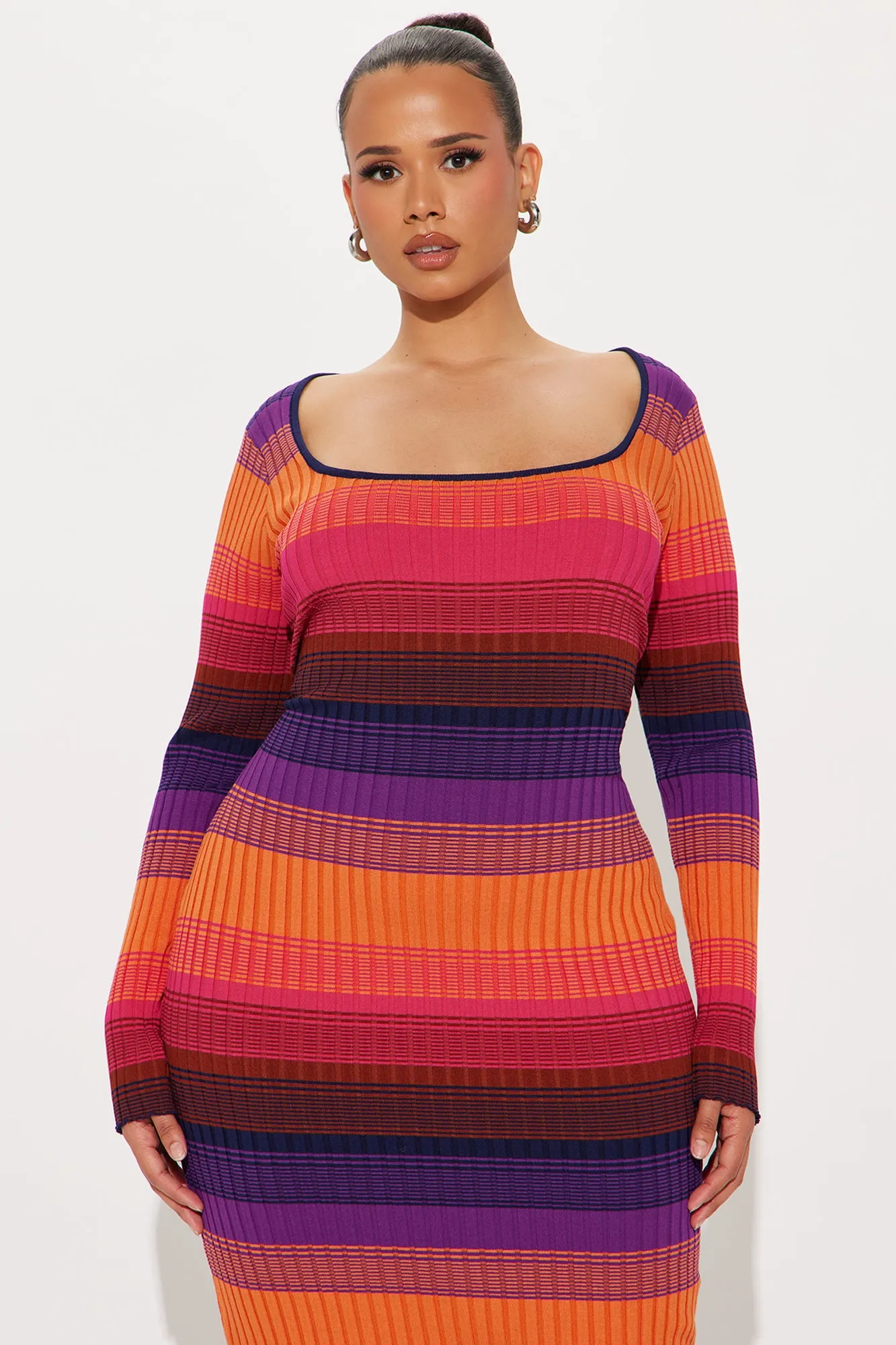 Amy Striped Maxi Dress - Multi Color