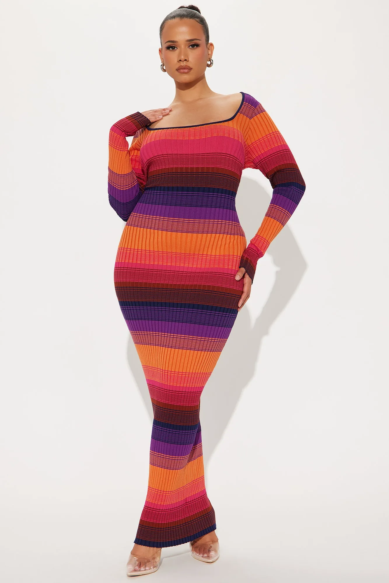 Amy Striped Maxi Dress - Multi Color