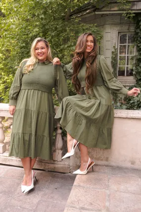 Angelica Olive Green Sweater Dress - DM Exclusive - Nursing Friendly - Restocked