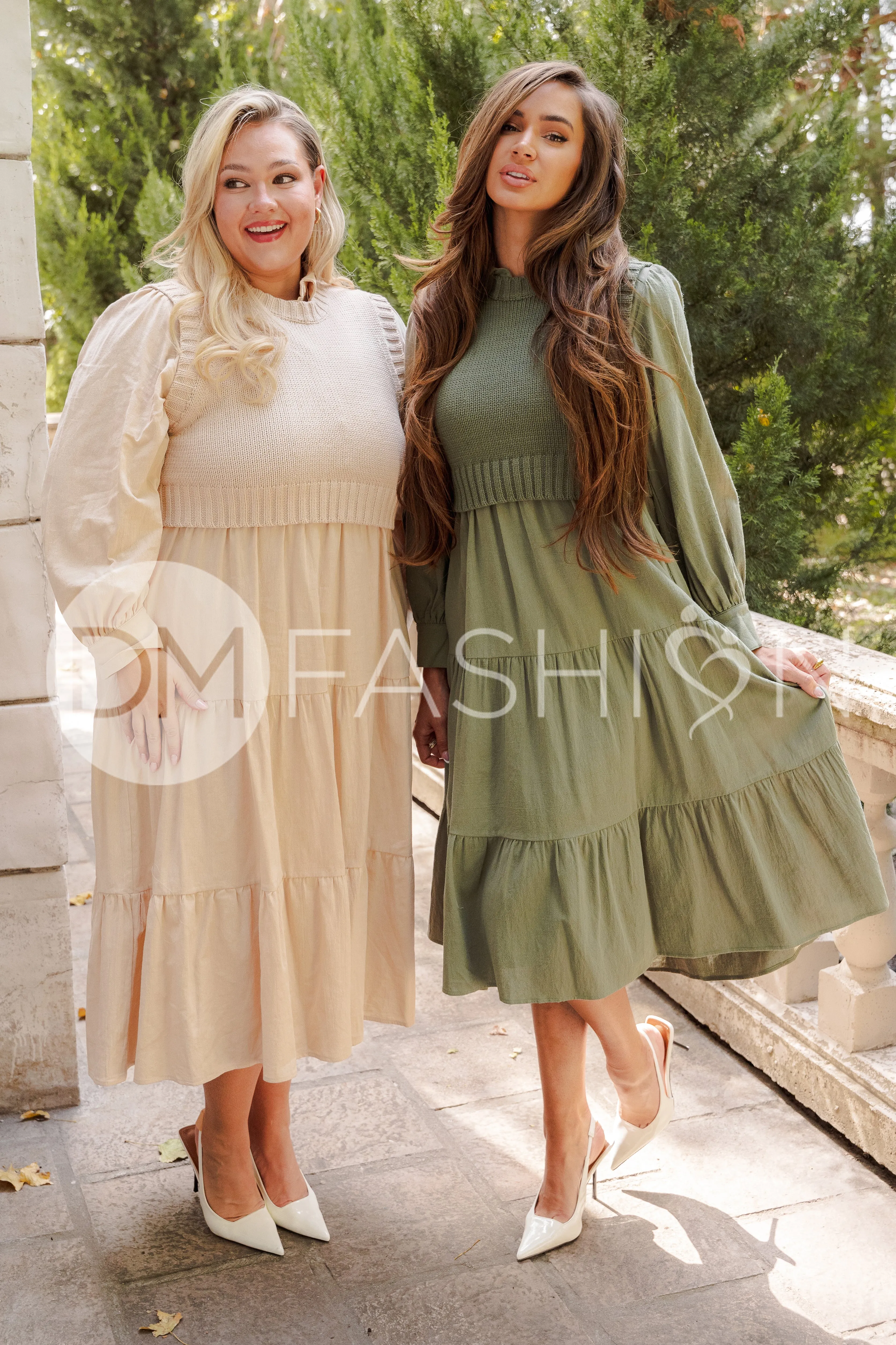 Angelica Olive Green Sweater Dress - DM Exclusive - Nursing Friendly - Restocked