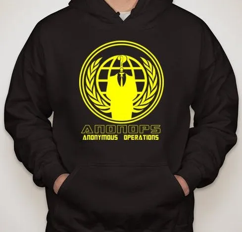 Anonymous Operations - AnonOps Yellow Art Hoodie