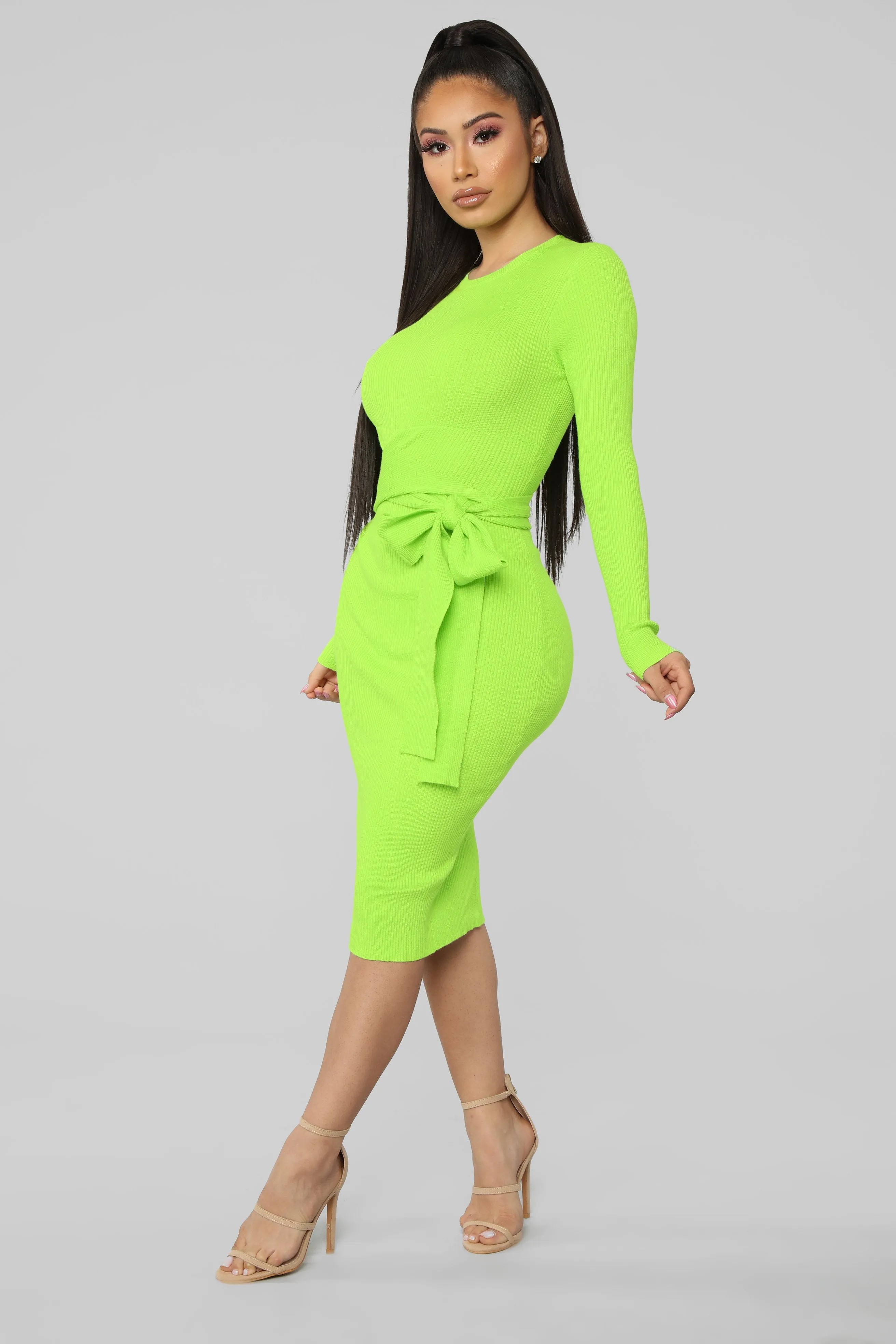 Are You Listening Sweater Midi Dress - Mint