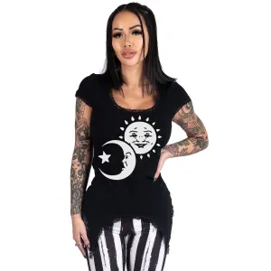 Astrology Sun And Moon Garter Tee