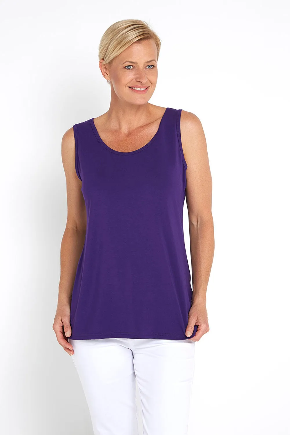 Bamboo Tank Top - Eggplant