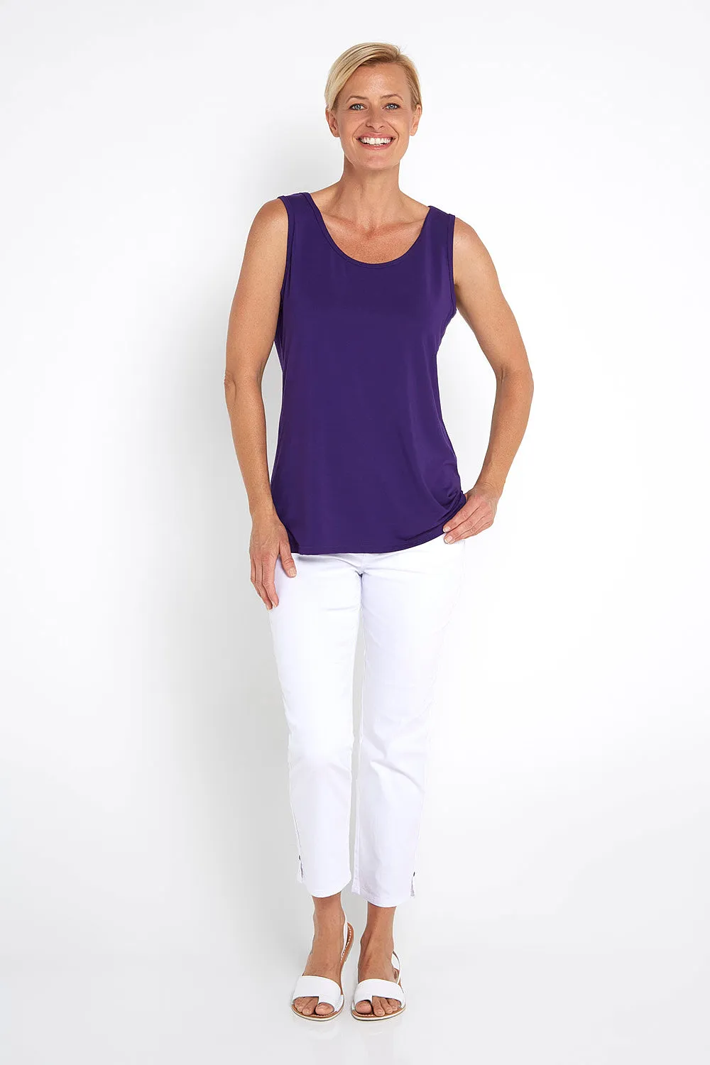 Bamboo Tank Top - Eggplant