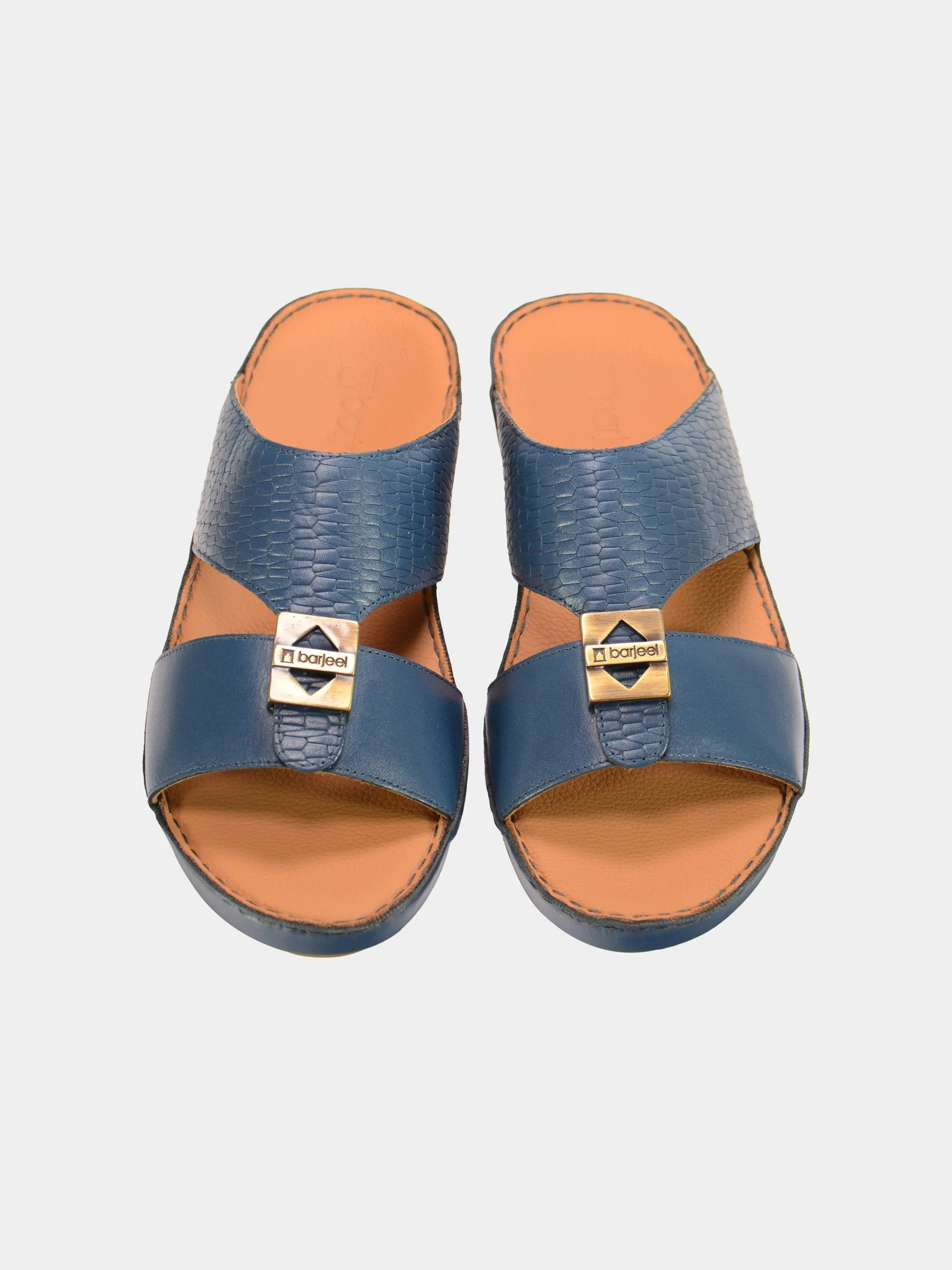 Barjeel Uno 001930 Croc Effect Arabic Leather Sandals