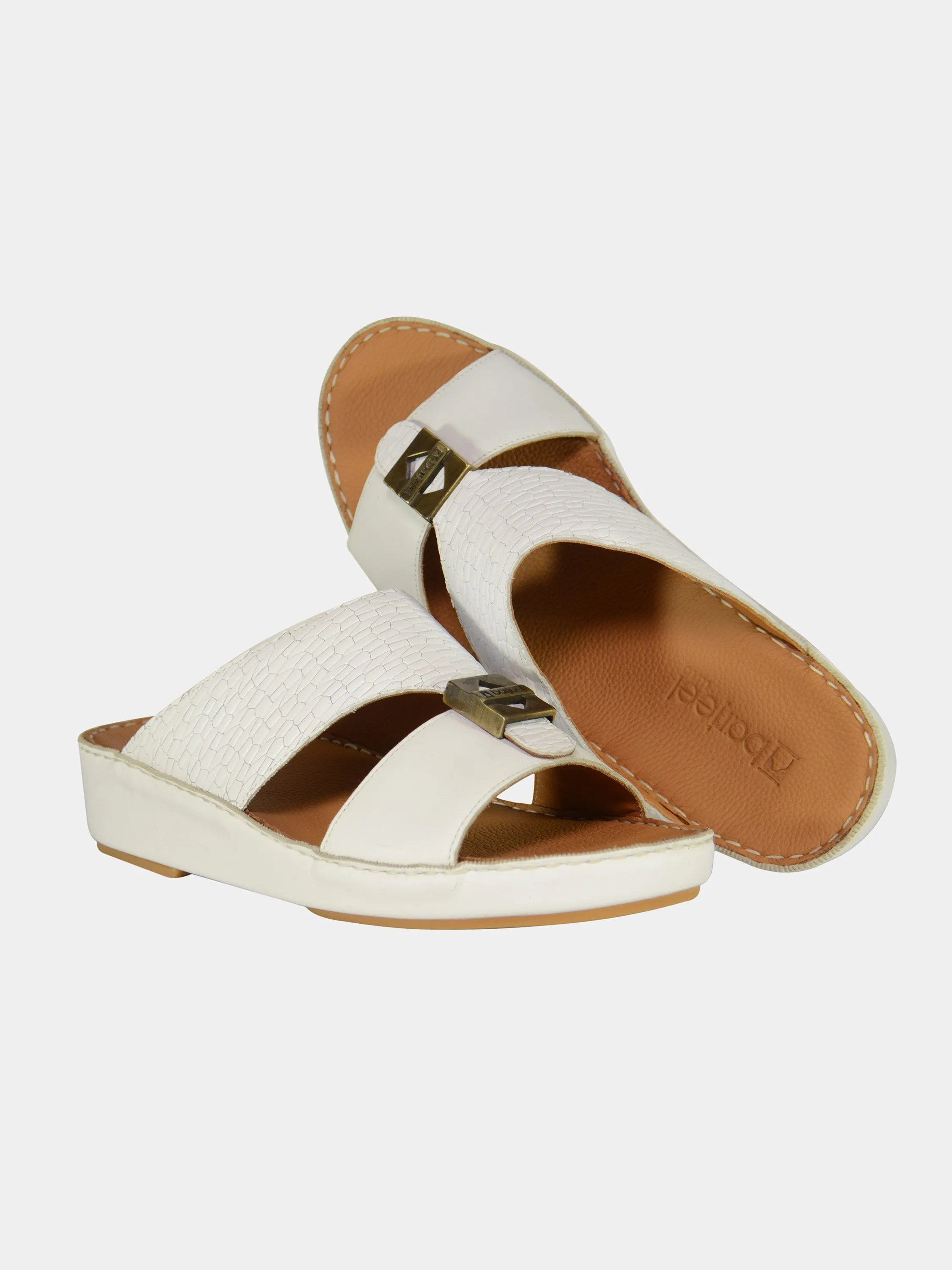 Barjeel Uno 001930 Croc Effect Arabic Leather Sandals