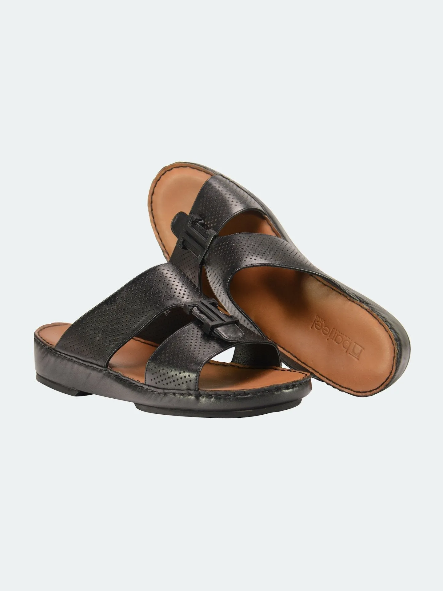 Barjeel Uno 004111 Perforated Strap Arabic Leather Sandals