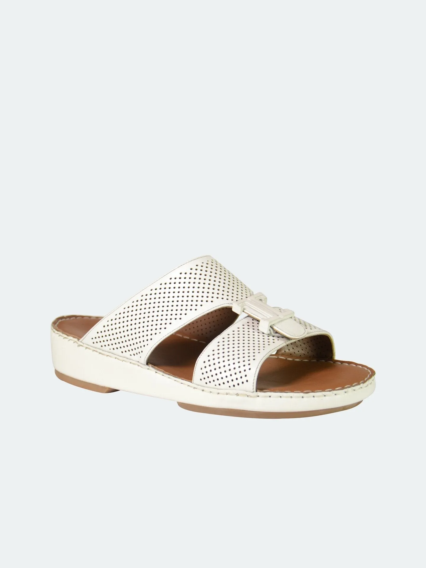 Barjeel Uno 004111 Perforated Strap Arabic Leather Sandals