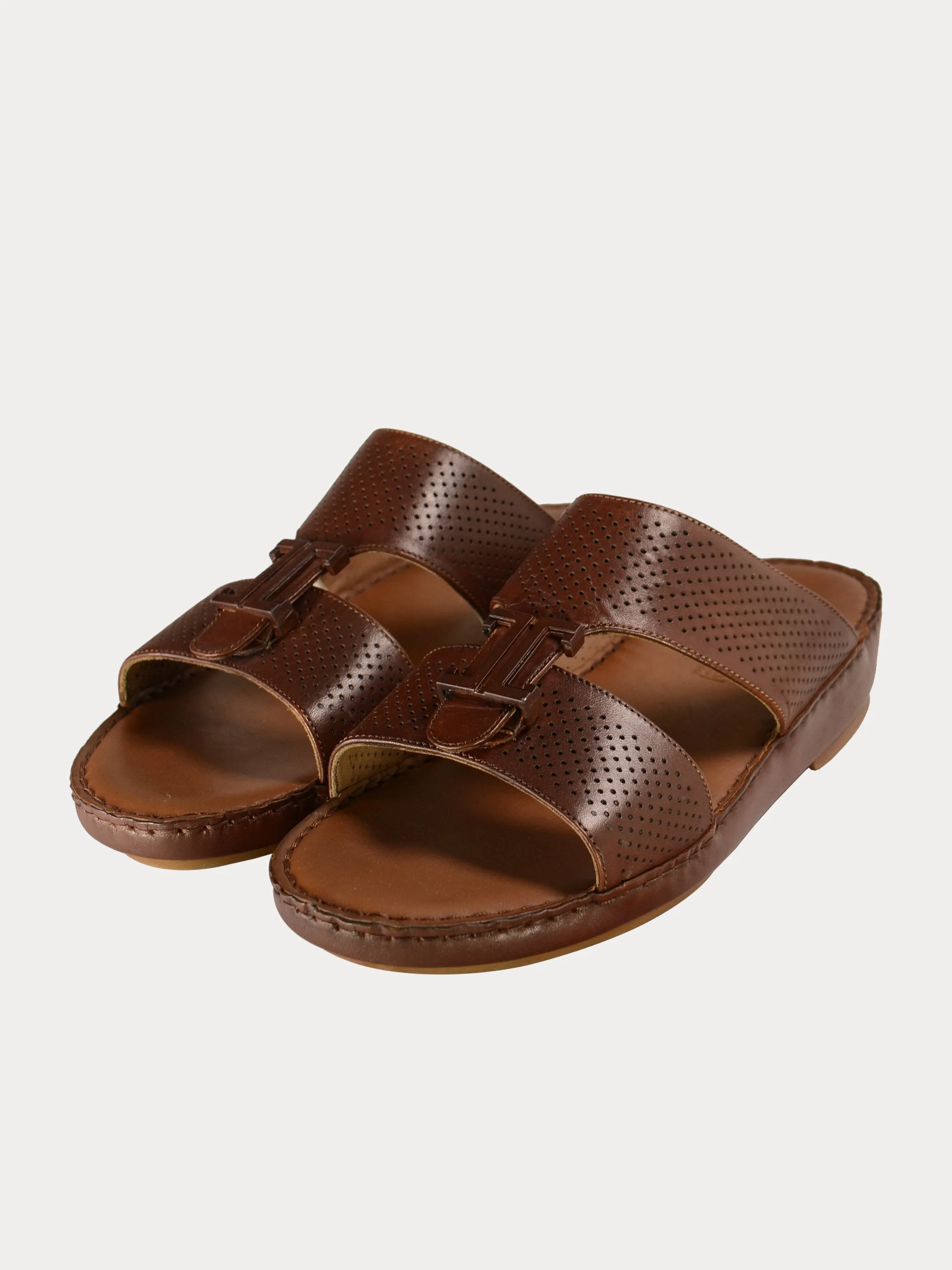 Barjeel Uno 004111 Perforated Strap Arabic Leather Sandals