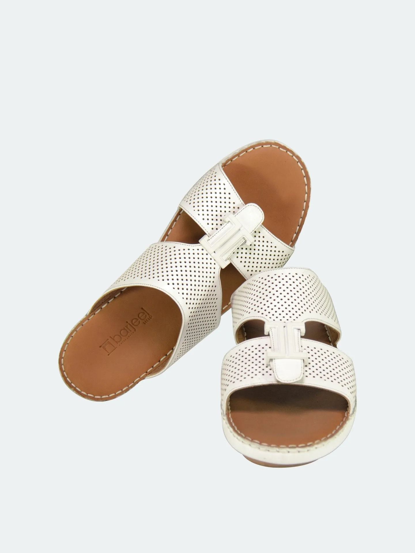 Barjeel Uno 004111 Perforated Strap Arabic Leather Sandals