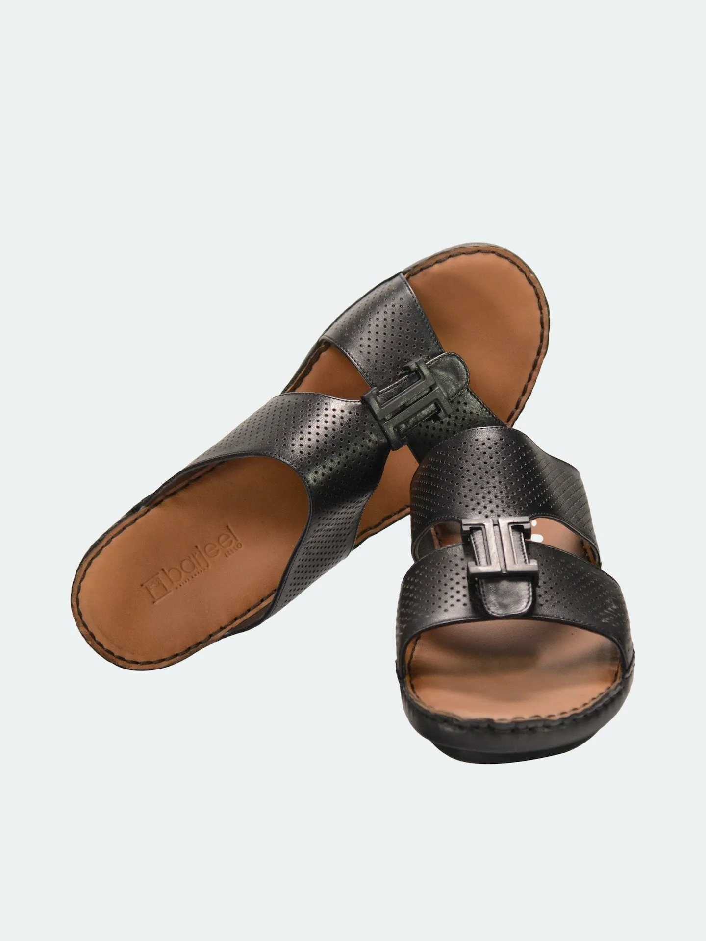 Barjeel Uno 004111 Perforated Strap Arabic Leather Sandals