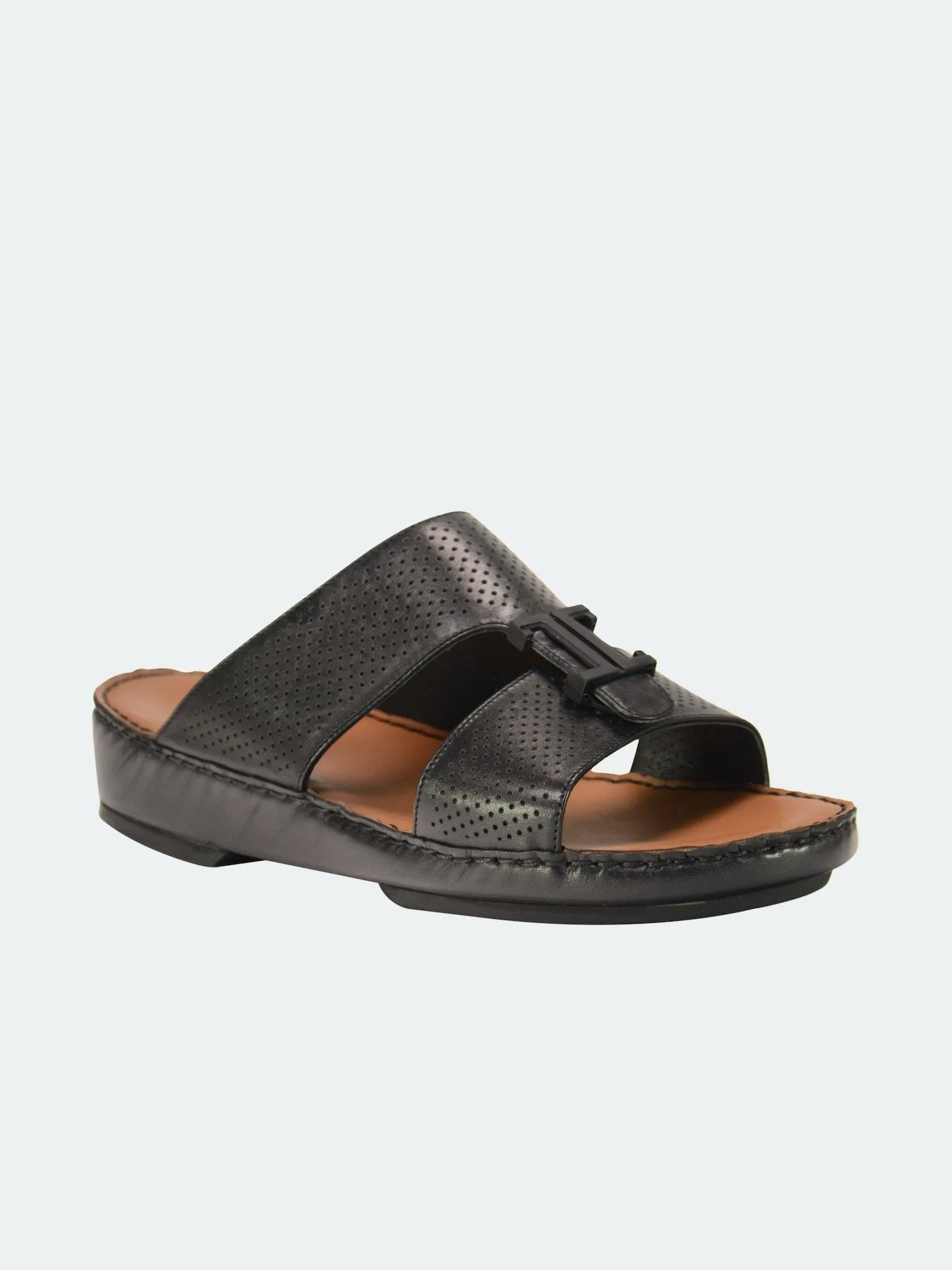 Barjeel Uno 004111 Perforated Strap Arabic Leather Sandals