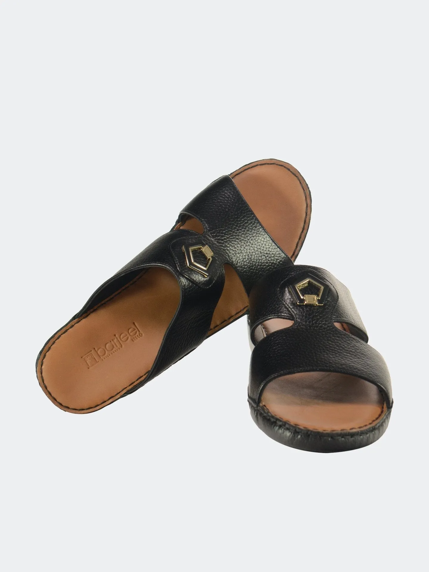 Barjeel Uno 004128 Diamond Buckle Arabic Leather Sandals