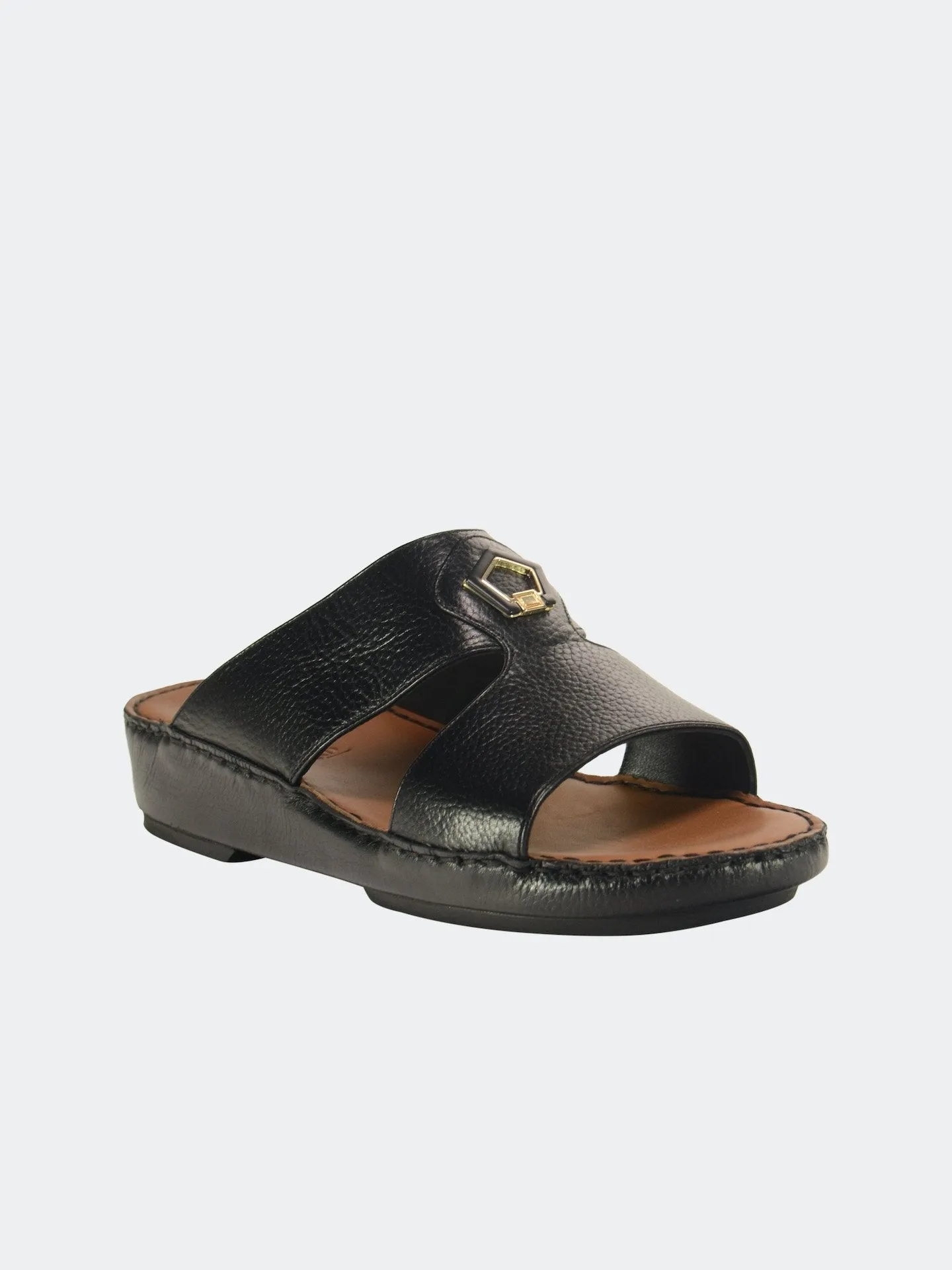 Barjeel Uno 004128 Diamond Buckle Arabic Leather Sandals