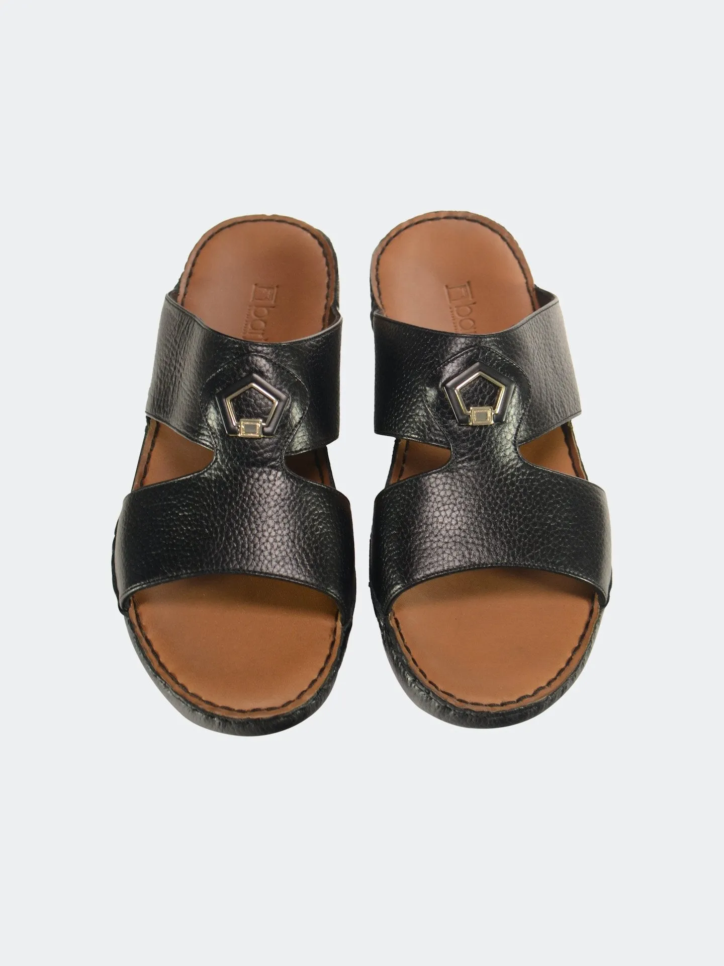 Barjeel Uno 004128 Diamond Buckle Arabic Leather Sandals