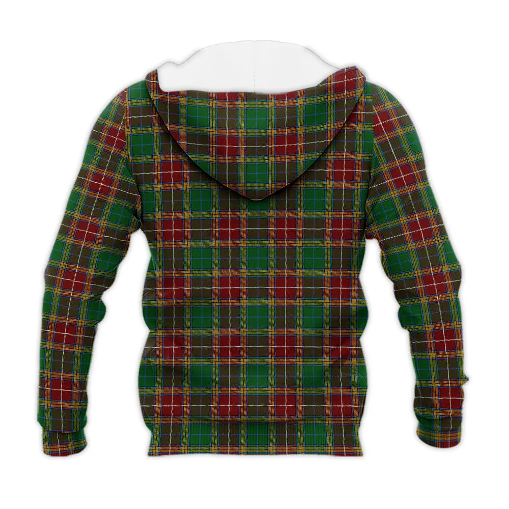 Baxter Tartan Knitted Hoodie with Family Crest