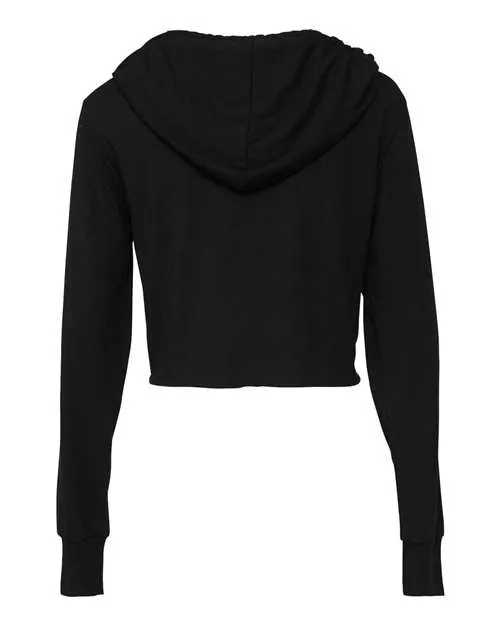 BELLA   CANVAS Women's Triblend Crop Long Sleeve Hoodie