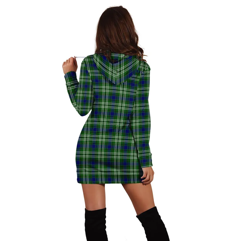 Blackadder Tartan Hoodie Dress with Family Crest