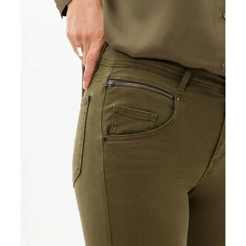 Brax Shakira Sateen Cotton Stretch Jeans 71-1707 Olive