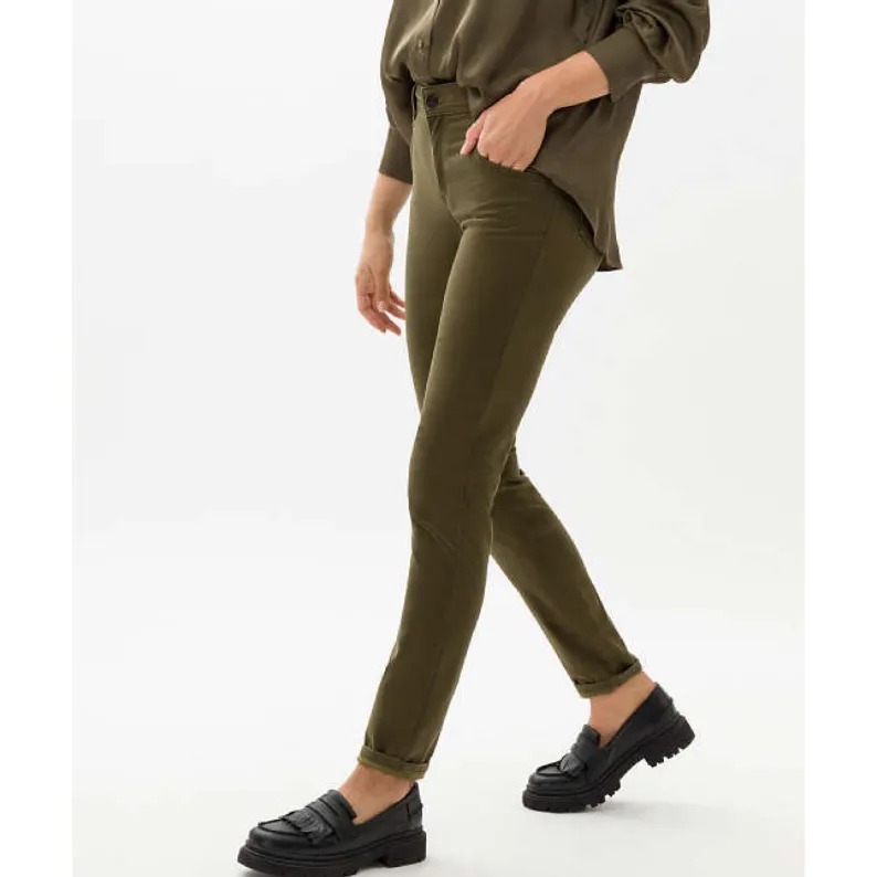 Brax Shakira Sateen Cotton Stretch Jeans 71-1707 Olive