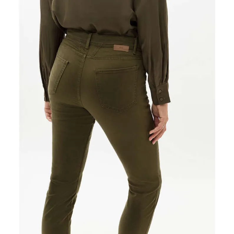 Brax Shakira Sateen Cotton Stretch Jeans 71-1707 Olive