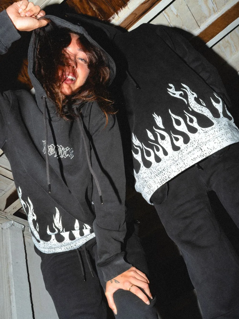 Burner Hoodie - Washed Black