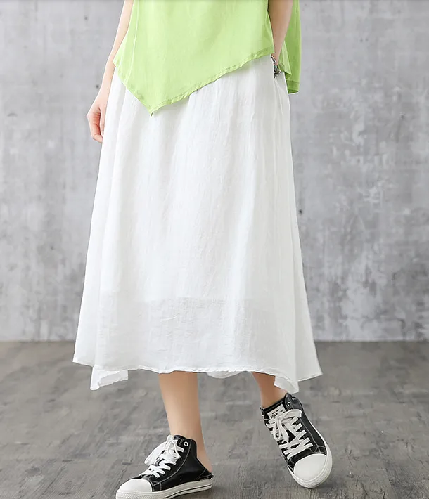 Casual Cotton linen loose fitting Women's Skirts  05102