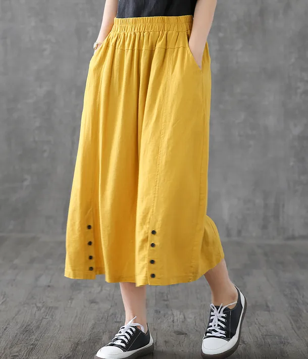 Casual Cotton Linen  loose fitting Women's Skirts  DZA200624