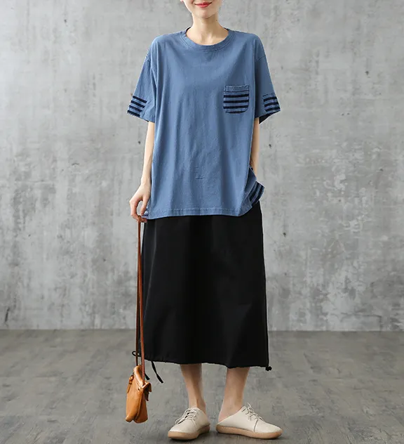 Casual Cotton Linen loose fitting Women's Skirts DZA200844