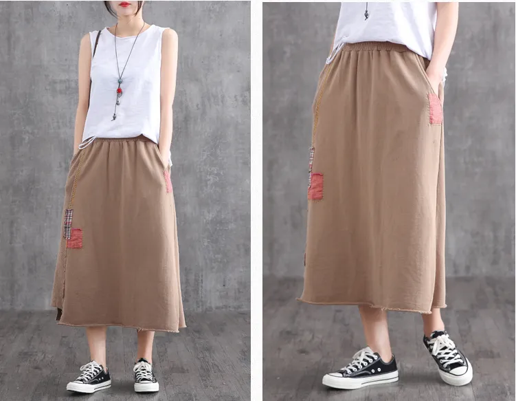 Casual Cotton  loose fitting Women's Skirts DZA2007126