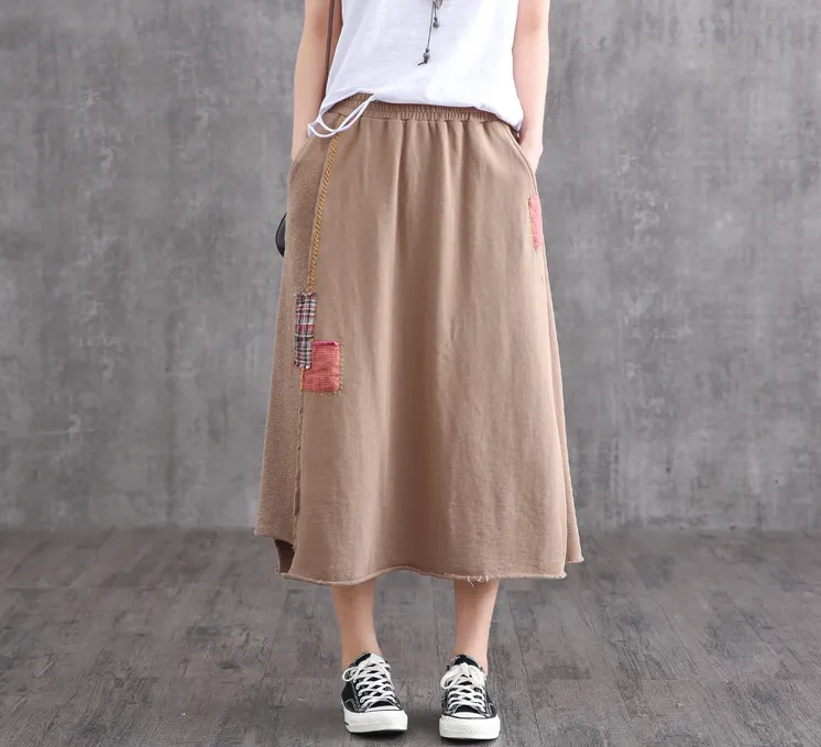 Casual Cotton  loose fitting Women's Skirts DZA2007126