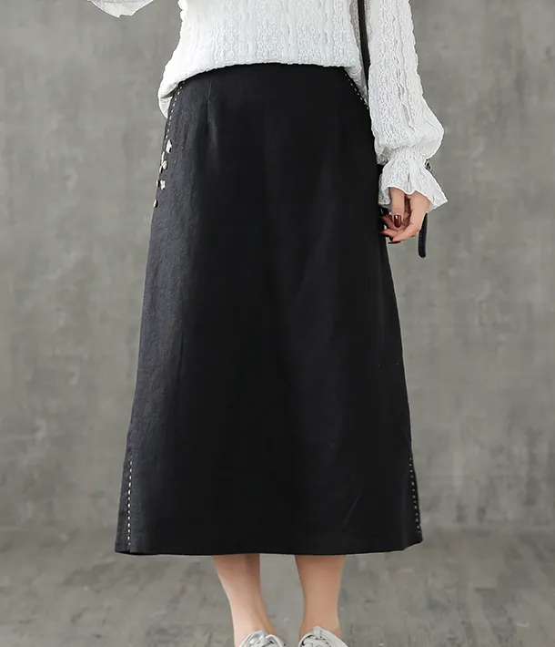 Casual Linen loose fitting Women's Skirts DZA2006135