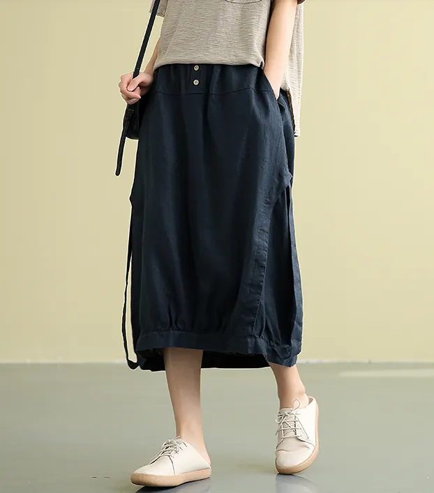 Casual Linen loose fitting Women's Skirts DZA2007192