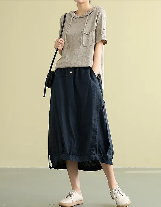 Casual Linen loose fitting Women's Skirts DZA2007192