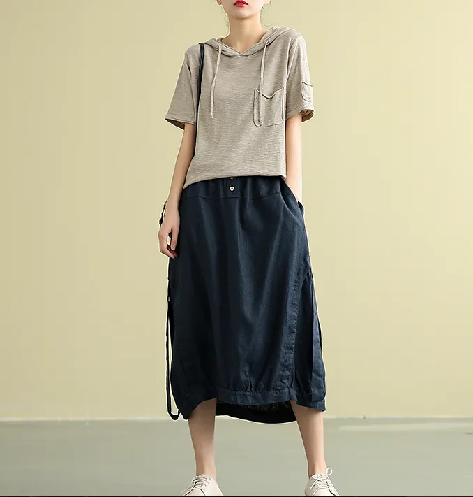 Casual Linen loose fitting Women's Skirts DZA2007192