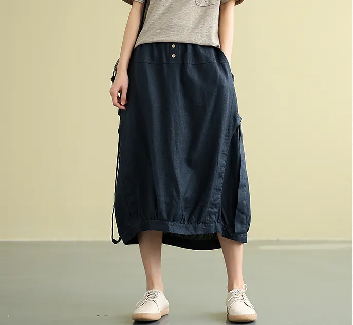 Casual Linen loose fitting Women's Skirts DZA2007192