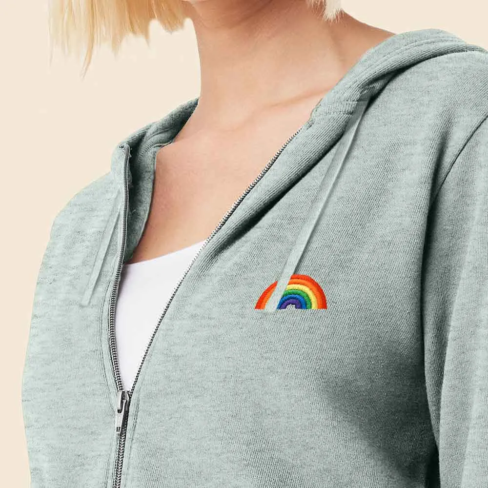 Dalix Rainbow Washed Zip Hoodie