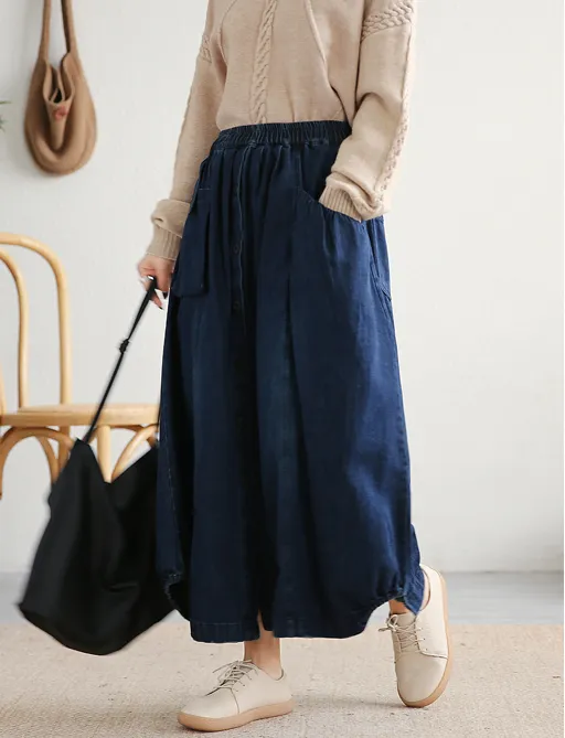 Denim Casual Cotton loose fitting Women's Skirts DZA2006115