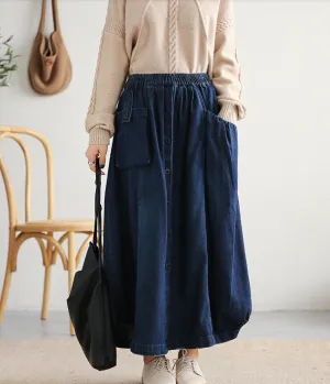 Denim Casual Cotton loose fitting Women's Skirts DZA2006115