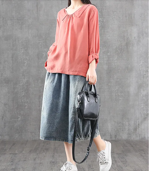 Denim Casual Cotton loose fitting Women's Skirts DZA2006162