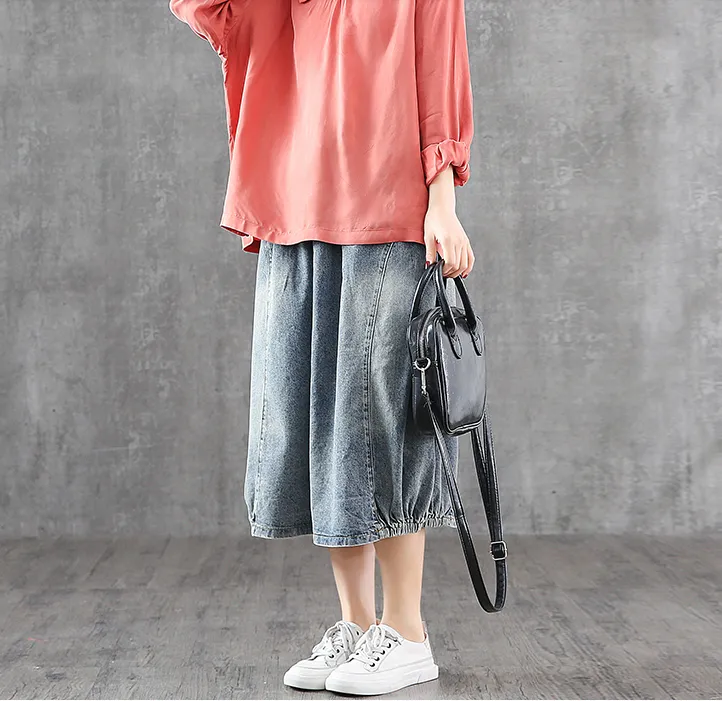 Denim Casual Cotton loose fitting Women's Skirts DZA2006162