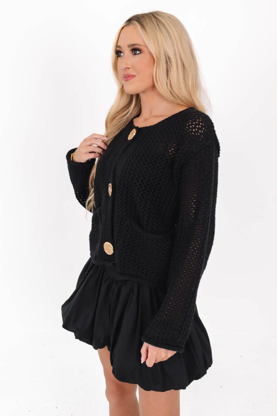 Don't Stop Now Cardigan - Black