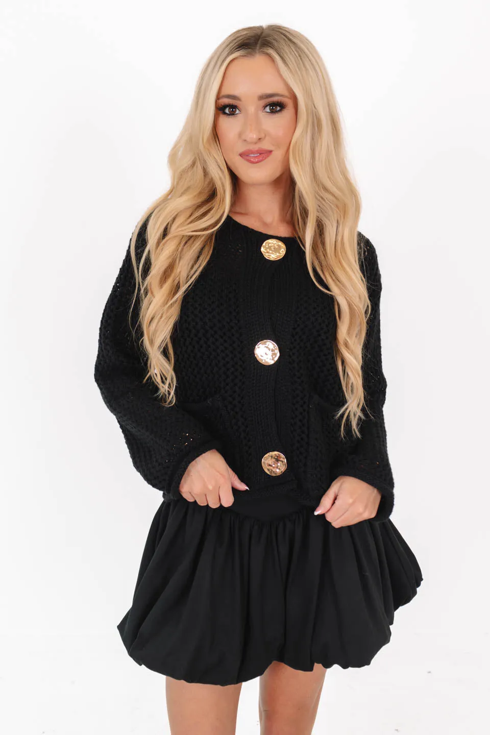 Don't Stop Now Cardigan - Black