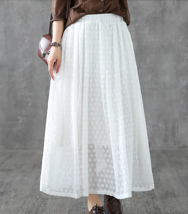 Double layer Casual Cotton Linen  loose fitting Women's Skirts  DZA200631