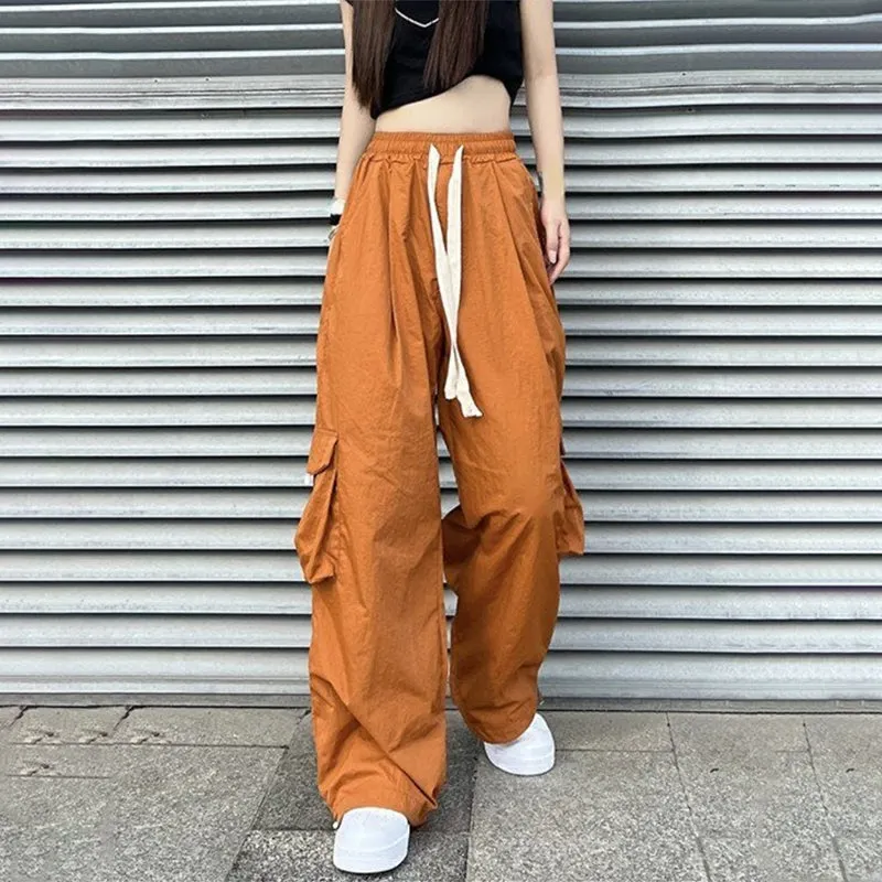 Elastic Adjustable Waist Baggy Cargo Pants