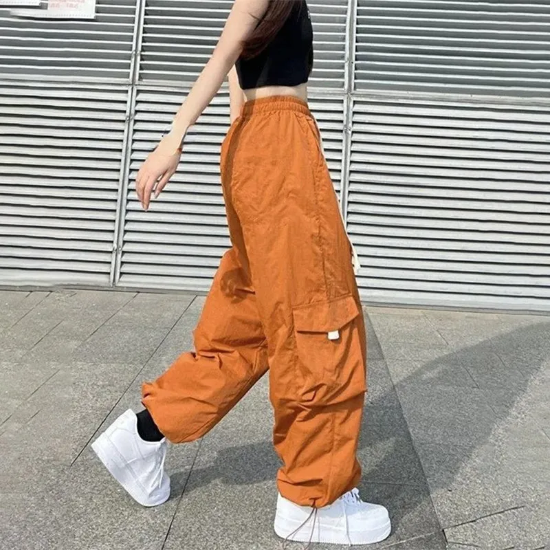 Elastic Adjustable Waist Baggy Cargo Pants